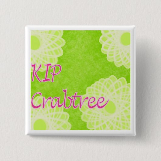 Badge Carré 5 Cm KIP Crabtree (Devant)