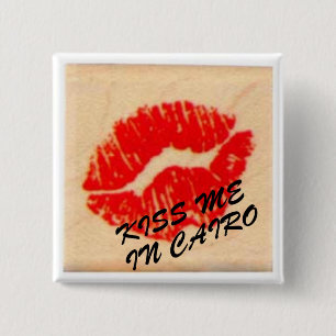 BADGE CARRÉ 5 CM KISS ME IN CAIRO