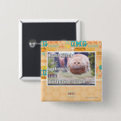 Badge Carré 5 Cm Kitteh de vol plané (Devant & derrière)