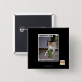 Badge Carré 5 Cm Kitteh végétarien (Devant & derrière)