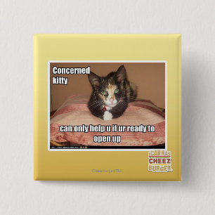 Badge Carré 5 Cm Kitty intéressé