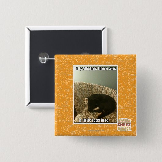 Badge Carré 5 Cm Kitty Wings (Devant & derrière)