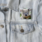 Badge Carré 5 Cm Koala Bear (En situation)