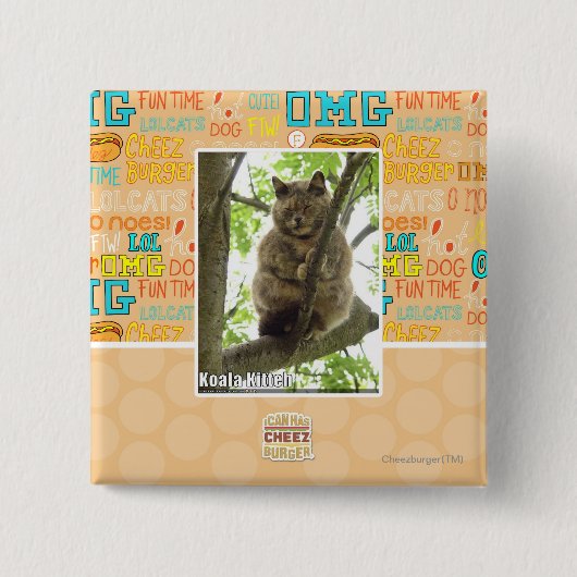 Badge Carré 5 Cm Koala Kitteh (Devant)