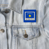 Badge Carré 5 Cm Kosovo (En situation)