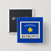 Badge Carré 5 Cm Kosovo (Devant & derrière)