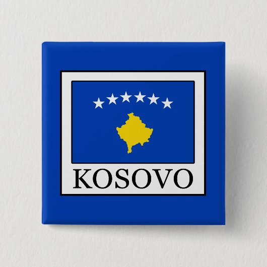 Badge Carré 5 Cm Kosovo (Devant)