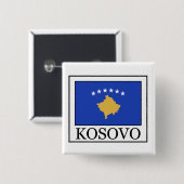 Badge Carré 5 Cm Kosovo (Devant & derrière)