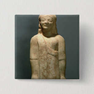 Badge Carré 5 Cm Kouros Dionysermos, Grec, période archaïque, c.6