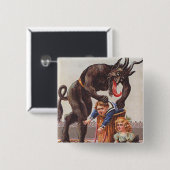 Badge Carré 5 Cm Krampus kidnapping (Devant & derrière)