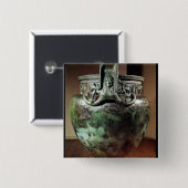 Badge Carré 5 Cm Krater, de la tombe d'une princesse de Vix (Devant & derrière)