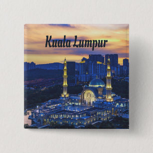 Badge Carré 5 Cm Kuala Lumpur