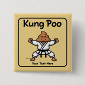 Badge Carré 5 Cm Kung Poo Karate (Devant)