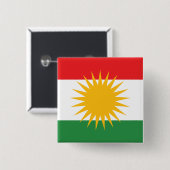 Badge Carré 5 Cm kurdistan (Devant & derrière)