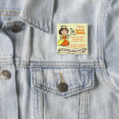 Badge Carré 5 Cm Kure pour le bouton de Karina (En situation)