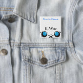 Badge Carré 5 Cm Kwatz, défi au rêve (En situation)