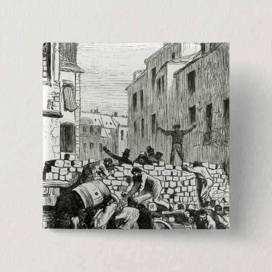 Badge Carré 5 Cm La barricade (Devant)