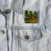 Badge Carré 5 Cm La basse cour (En situation)