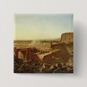 Badge Carré 5 Cm La bataille au temple de Karnak