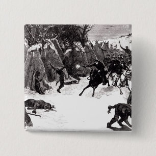 Badge Carré 5 Cm La bataille du Washita