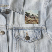 Badge Carré 5 Cm La batteuse 1896 (En situation)