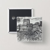 Badge Carré 5 Cm La bénédiction de pape Pius V (Devant & derrière)