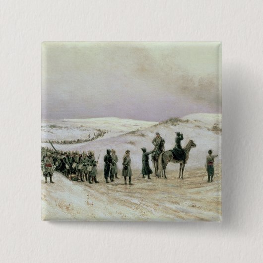 Badge Carré 5 Cm La Bulgarie (Devant)