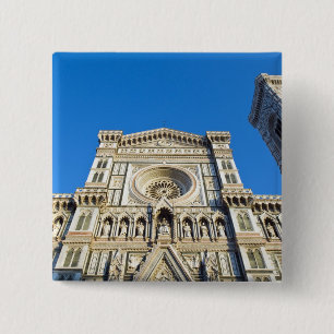 Badge Carré 5 Cm La cathédrale Santa Maria del Fiore, Firenze,