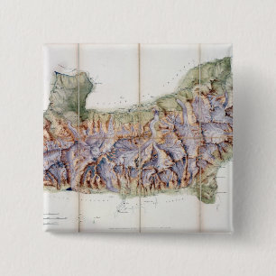 Badge Carré 5 Cm La chaîne de Mont Blanc, d'une enquête réelle