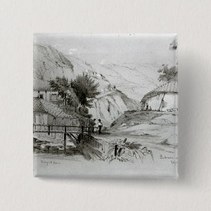 Badge Carré 5 Cm La Chambre de Berger, Valparaiso, 1834