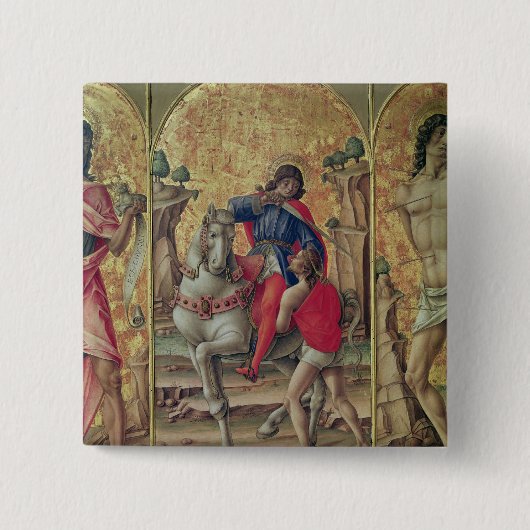 Badge Carré 5 Cm La charité de St Martin (Devant)