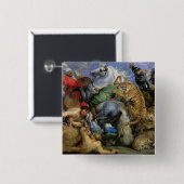 Badge Carré 5 Cm La chasse à tigre, c.1616 (Devant & derrière)