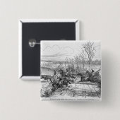 Badge Carré 5 Cm La chasse de Newport Pagnel Steeple (Devant & derrière)