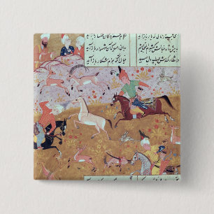 Badge Carré 5 Cm La chasse royale