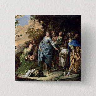 Badge Carré 5 Cm La conclusion de Moïse, c.1650-56 (huile sur la