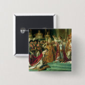 Badge Carré 5 Cm La consécration du napoléon d'empereur (Devant & derrière)