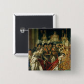 Badge Carré 5 Cm La consécration du napoléon d'empereur (Devant & derrière)