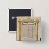 Badge Carré 5 Cm La constitution des Etats-Unis d'Amérique (Devant & derrière)