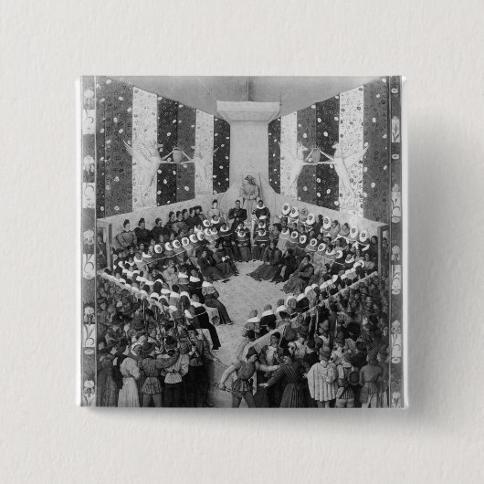 Badge Carré 5 Cm La Cour de Justice (Devant)