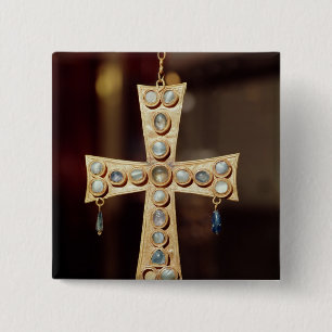 Badge Carré 5 Cm La couronne votive d'un roi de Visigoth