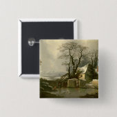 Badge Carré 5 Cm La course gelée de moulin (Devant & derrière)