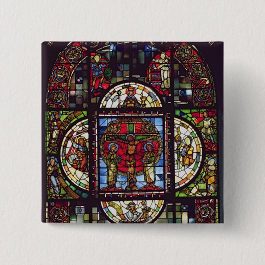 Badge Carré 5 Cm La crucifixion (Devant)