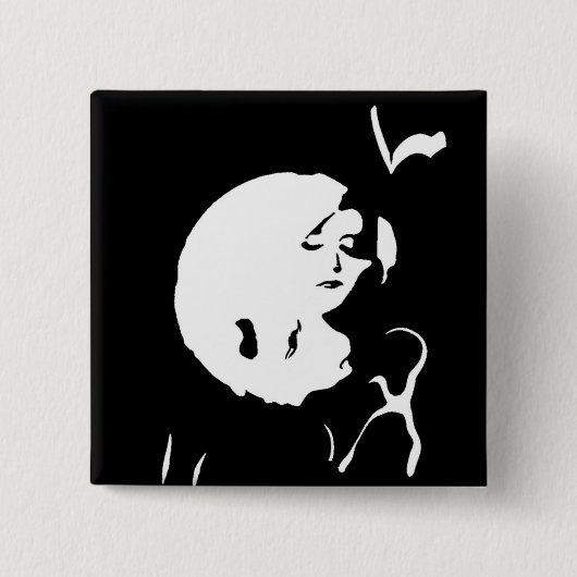 Badge Carré 5 Cm La Dame (Devant)