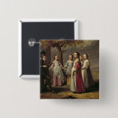 Badge Carré 5 Cm La danse des enfants (Devant & derrière)