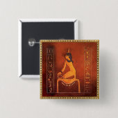 Badge Carré 5 Cm La déesse Isis (Devant & derrière)