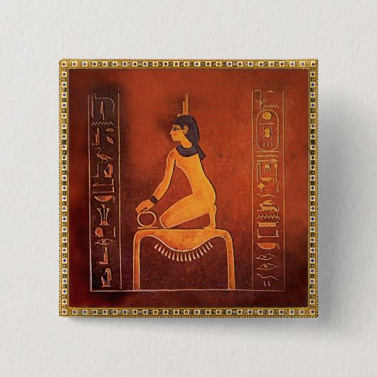 Badge Carré 5 Cm La déesse Isis (Devant)