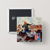 Badge Carré 5 Cm La Dernière position de Trump (Devant & derrière)