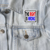 Badge Carré 5 Cm La droite est erronée (En situation)