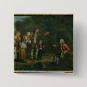 Badge Carré 5 Cm La famille de Calas avant Voltaire chez Ferney