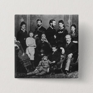 Badge Carré 5 Cm La famille de Freud, c.1876